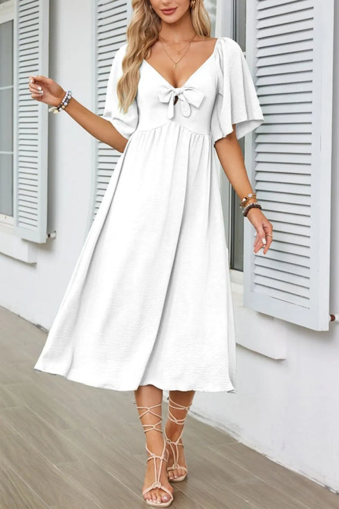smocked-tie-front-flutter-sleeve-midi-dress OhSoStyled at Sophia's Style-4